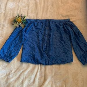 🌸Like Denim Off Shoulder Top🌸